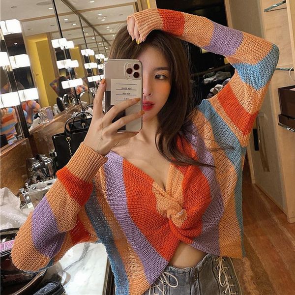 women's sweaters early autumn internet celebrity anti-aging v-neck chest cross slim fit midriff-baring color sun protection sweater, White;black
women's sweaters early autumn internet celebrity anti-aging v-neck chest cross slim fit midriff-baring color sun protection sweater, White;black