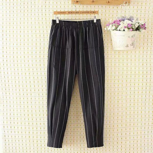 plus size 2xl-4xl women's striped pants casual elastic waist officewear & capris, Black;white
plus size 2xl-4xl women's striped pants casual elastic waist officewear & capris, Black;white
