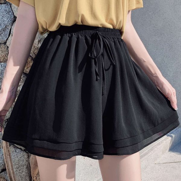 2021 summer chiffon shorts korean ladi double layer high waist wide leg casual loose skirt short for women, White;black
2021 summer chiffon shorts korean ladi double layer high waist wide leg casual loose skirt short for women, White;black