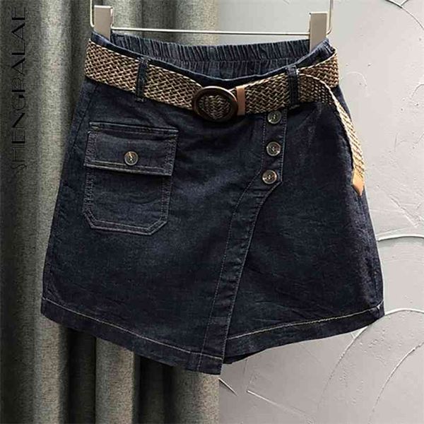 dark blue high waisted jeans skirt women's summer loose thin fake two-piece denim shorts skirts female 5b928 210427, White;black
dark blue high waisted jeans skirt women's summer loose thin fake two-piece denim shorts skirts female 5b928 210427, White;black