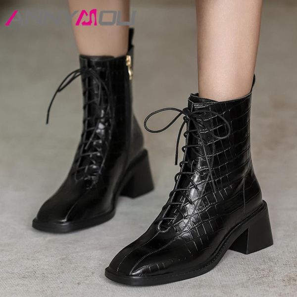 boots annymoli genuine leather thick heels short women cross tied zip fashion shoes square toe high heel ankle 33-40, Black
boots annymoli genuine leather thick heels short women cross tied zip fashion shoes square toe high heel ankle 33-40, Black