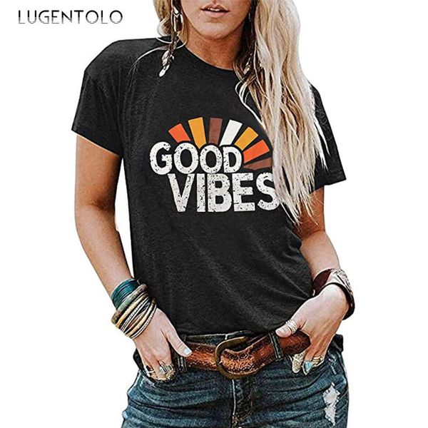 women's t-shirt women casual summer good vibes letter rainbow print short-sleeve tee simple female all-match t-shirts lugentolo, White
women's t-shirt women casual summer good vibes letter rainbow print short-sleeve tee simple female all-match t-shirts lugentolo, White