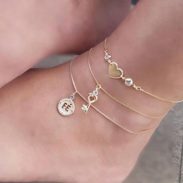 anklets vintage antique gold color anklet women 3 layer heart key crystal coin bracelet charm bohemian ankle boho foot jewelry, Red;blue
anklets vintage antique gold color anklet women 3 layer heart key crystal coin bracelet charm bohemian ankle boho foot jewelry, Red;blue