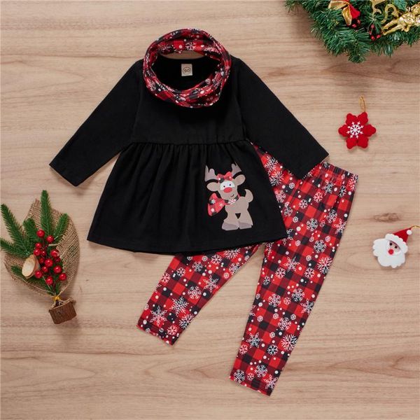 clothing sets 3pcs toddler baby girls christmas casual sweet tracksuit, reindeer o-neck long sleeves pullover + plaid pants scarf, 1-6 years, White
clothing sets 3pcs toddler baby girls christmas casual sweet tracksuit, reindeer o-neck long sleeves pullover + plaid pants scarf, 1-6 years, White