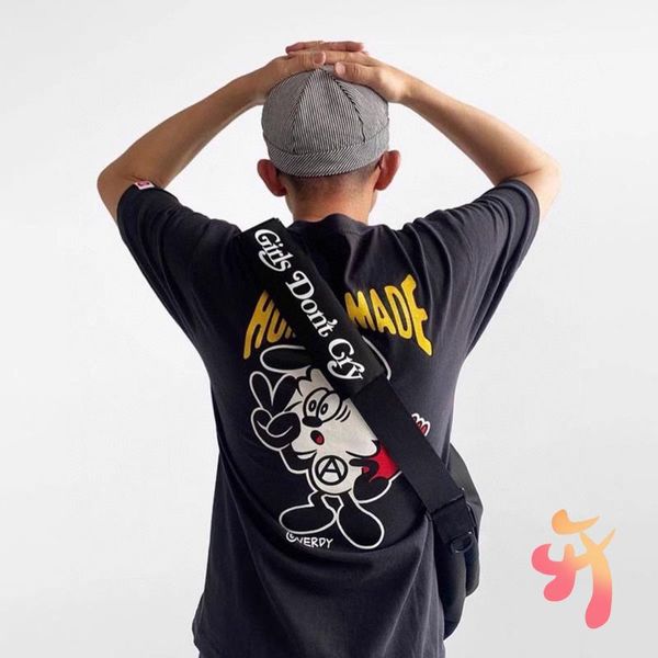men's t-shirts human made oversize women's cartoon short sleeve high street hip-hop casual tshirts, White;black
men's t-shirts human made oversize women's cartoon short sleeve high street hip-hop casual tshirts, White;black