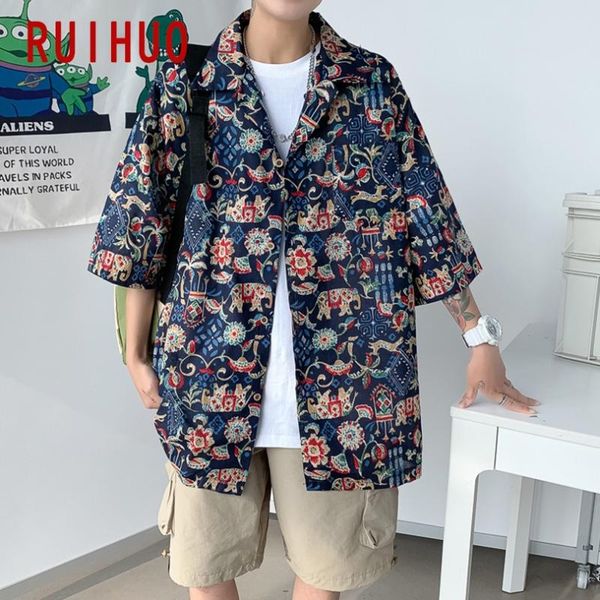 men's casual shirts ruihuo printed for men clothing vintage man shirt short sleeve -5xl 2021 arrivals, White;black
men's casual shirts ruihuo printed for men clothing vintage man shirt short sleeve -5xl 2021 arrivals, White;black