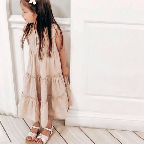 girl's baby children summer new girl flax hem lace pleated sleeveless princess dresses toddler girls solid color long length cloth c022, Red;yellow
girl's baby children summer new girl flax hem lace pleated sleeveless princess dresses toddler girls solid color long length cloth c022, Red;yellow