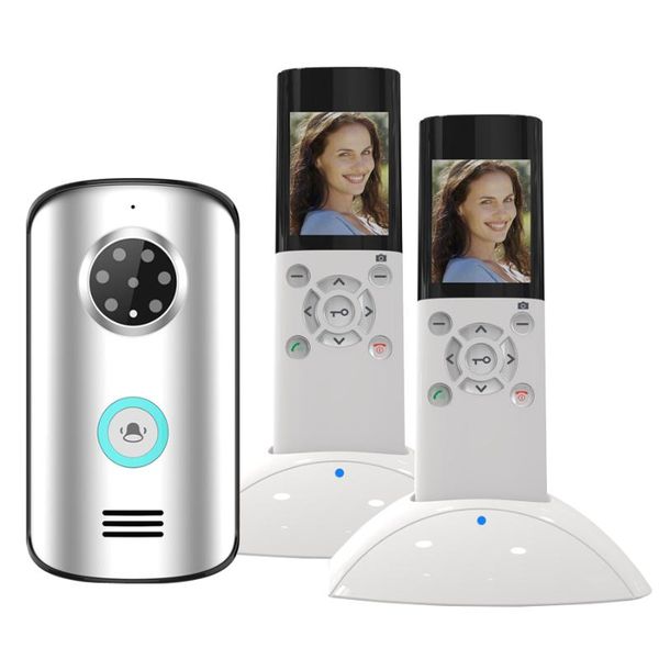 2.4g home wireless video door phone doorbell intercom system 2 indoor to 1 outdoor waterproof ir night vision camera phones 
2.4g home wireless video door phone doorbell intercom system 2 indoor to 1 outdoor waterproof ir night vision camera phones