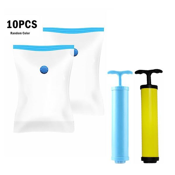 storage bags 10pcs vacuum clothes pillow bed sheets compression pouches with air pump
storage bags 10pcs vacuum clothes pillow bed sheets compression pouches with air pump
