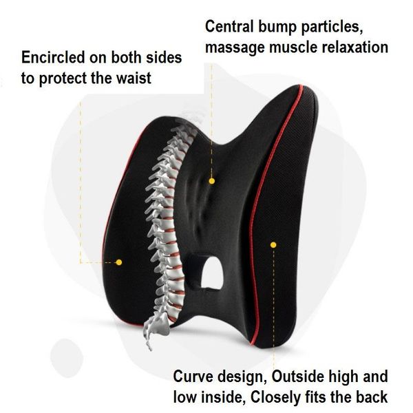 cushion/decorative pillow back pillows lumbar cushion memory foam breathable hole low pain support office chair backrest sofa car
cushion/decorative pillow back pillows lumbar cushion memory foam breathable hole low pain support office chair backrest sofa car