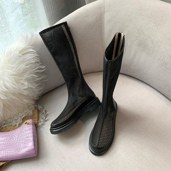 boots famale genuine leather summer mesh thick heels shoes fashion night club woman, Black
boots famale genuine leather summer mesh thick heels shoes fashion night club woman, Black