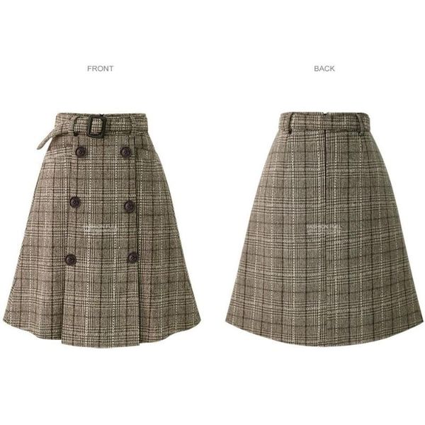 skirts european and american style versatile 2021 thickened retro double breasted plaid a-line skirt pleated, Black
skirts european and american style versatile 2021 thickened retro double breasted plaid a-line skirt pleated, Black