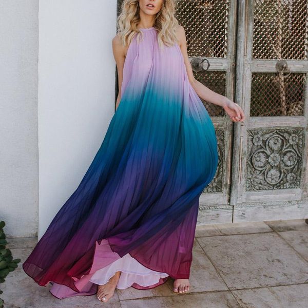 casual dresses elegant party chiffon rainbow floral print maxi women backless halter long dress summer vacation boho beach robe, Black;gray
casual dresses elegant party chiffon rainbow floral print maxi women backless halter long dress summer vacation boho beach robe, Black;gray