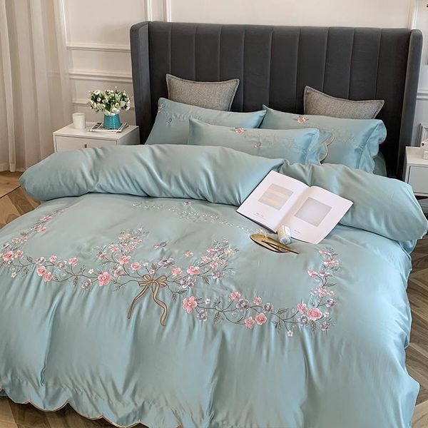 bedding sets green yellow flowers embroidery soft breathable set washed silk cotton duvet cover bed linen pillowcases fitted sheet
bedding sets green yellow flowers embroidery soft breathable set washed silk cotton duvet cover bed linen pillowcases fitted sheet