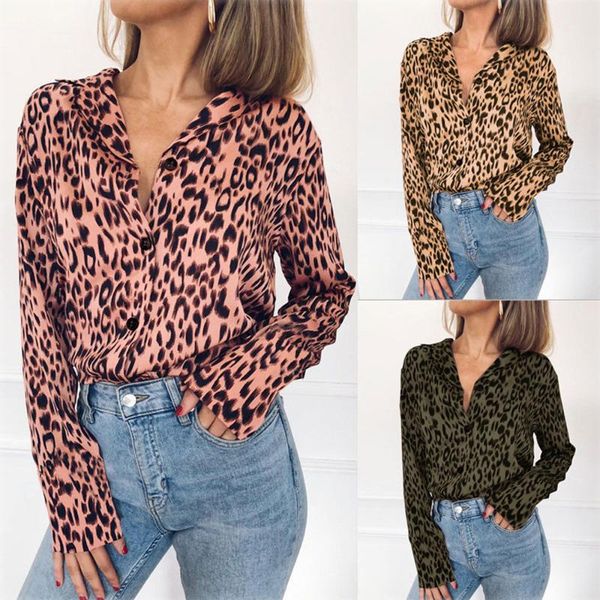 women casual v neck leopard print shirt long sleeve loose blouse ladies women's blouses & shirts, White
women casual v neck leopard print shirt long sleeve loose blouse ladies women's blouses & shirts, White