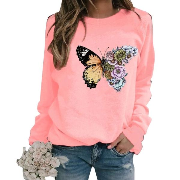 women autumn long sleeve o-neck sweatshirt colorful butterfly sunflower graphic print pullover tunic casual loose shirts st women's ho, Black
women autumn long sleeve o-neck sweatshirt colorful butterfly sunflower graphic print pullover tunic casual loose shirts st women's ho, Black