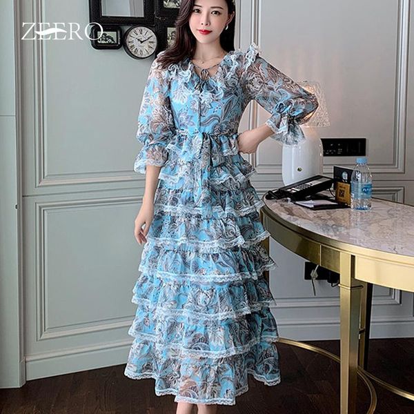 female chiffon print beach holiday dress spring autumn women lace ruffle flared sleeve with belt high waist cake cascade dresses casual, Black;gray
female chiffon print beach holiday dress spring autumn women lace ruffle flared sleeve with belt high waist cake cascade dresses casual, Black;gray