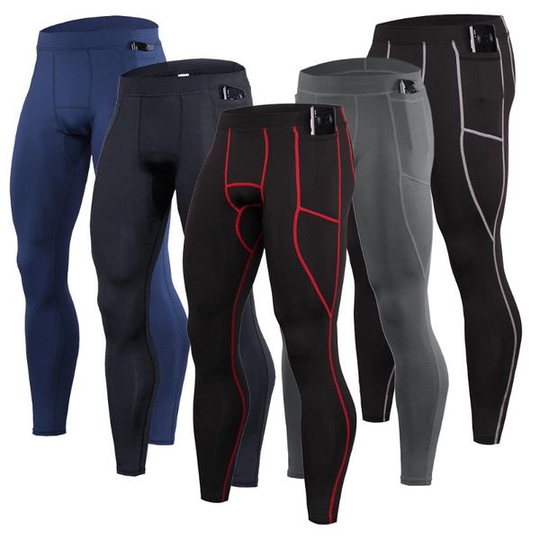running pants men compression pant tights fitness gym yoga trousers jogger sports elastic leggings sportswear, Black;blue
running pants men compression pant tights fitness gym yoga trousers jogger sports elastic leggings sportswear, Black;blue