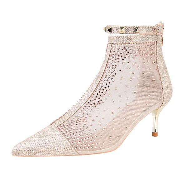 boots meriahzheng 2021 spring autumn fashion women's tip skinny rhinestone stiletto heights mesh slim zwm, Black
boots meriahzheng 2021 spring autumn fashion women's tip skinny rhinestone stiletto heights mesh slim zwm, Black