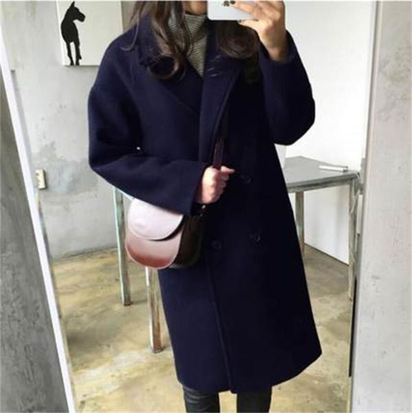 slim double breasted black jacket ladies long coat fashion spring imitation wool women's & blends
slim double breasted black jacket ladies long coat fashion spring imitation wool women's & blends