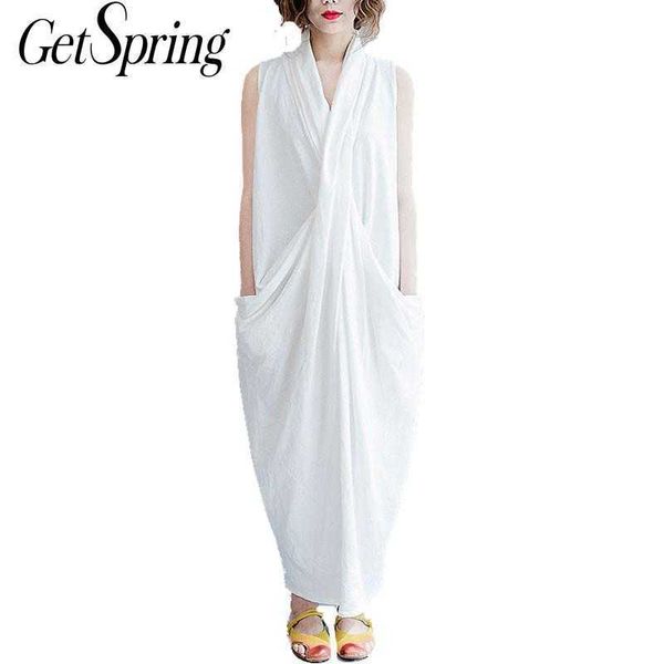 getsring dresses women white summer v neck sleeveless oversized loose long womens cotton casual wear gray 210601, Black;gray
getsring dresses women white summer v neck sleeveless oversized loose long womens cotton casual wear gray 210601, Black;gray