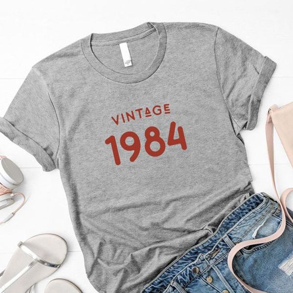 vintage 1984 t shirts women cotton 37th birthday gift 37 years old tshirt mother wife daughter gifts female graphic tee dropship women', White
vintage 1984 t shirts women cotton 37th birthday gift 37 years old tshirt mother wife daughter gifts female graphic tee dropship women', White
