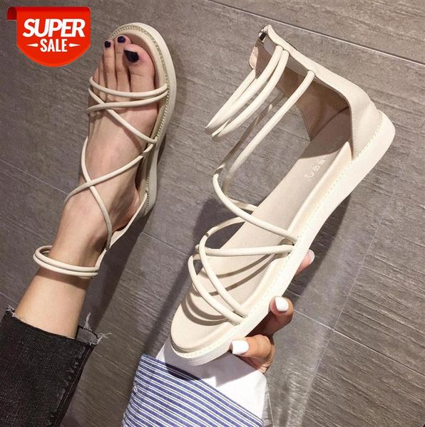 8500-2 roman open-toed flat shoes sandals women's all-match cross-strap flat-heel #cb5y, Black
8500-2 roman open-toed flat shoes sandals women's all-match cross-strap flat-heel #cb5y, Black