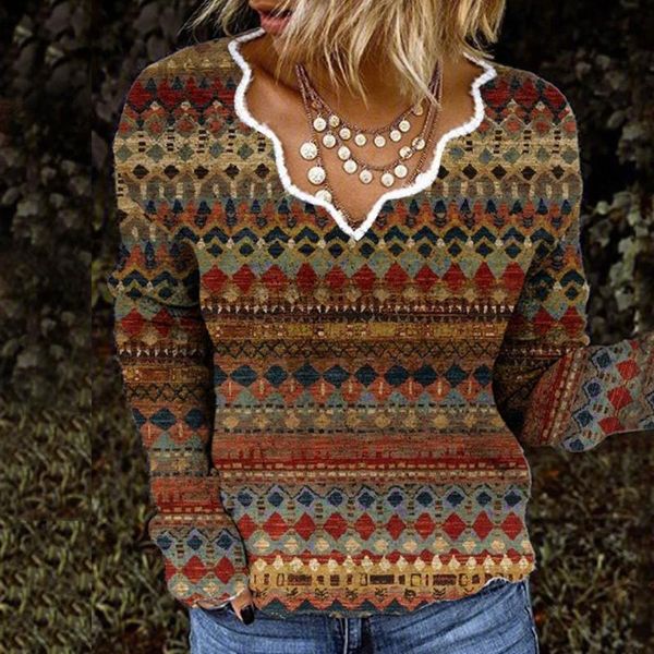 women's blouses & shirts harajuku autumn wool thread embroidered blouse vintage women v-neck printed long sleeve pullover blusas mujer, White
women's blouses & shirts harajuku autumn wool thread embroidered blouse vintage women v-neck printed long sleeve pullover blusas mujer, White