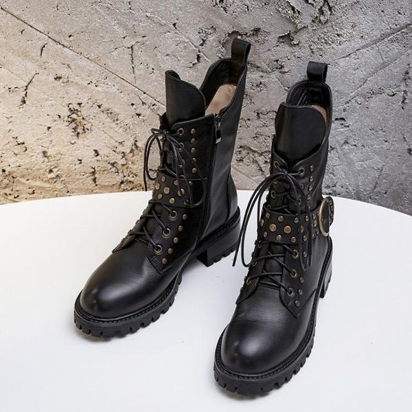 boots winter women rivets ankle for med heels botas mujer motorcycle fashion ladies shoes zapatos de, Black
boots winter women rivets ankle for med heels botas mujer motorcycle fashion ladies shoes zapatos de, Black
