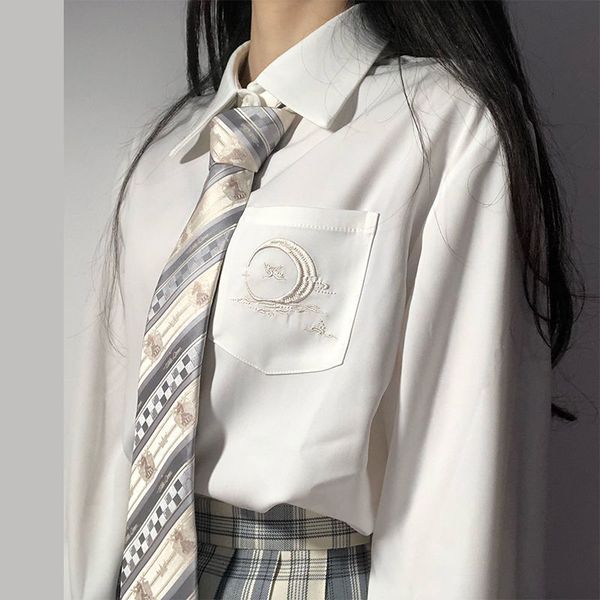 shirt spring summer female preppy jk long sleeve sweet vintage girl embroidered women's blouses mujer, White
shirt spring summer female preppy jk long sleeve sweet vintage girl embroidered women's blouses mujer, White