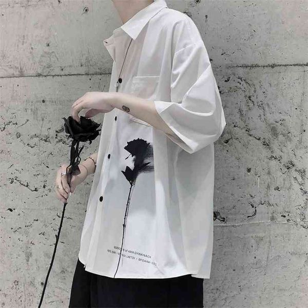 summer men's loose hawaiian printing shirt short sleeve camisa masculina french cuff mens fashion s -5xl 210721, White;black
summer men's loose hawaiian printing shirt short sleeve camisa masculina french cuff mens fashion s -5xl 210721, White;black