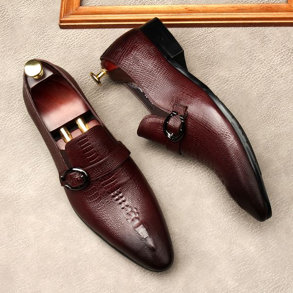 italian genuine leather monk strap men formal loafers mens party business wedding elegant dress shoes for men breathable shoes, Black
italian genuine leather monk strap men formal loafers mens party business wedding elegant dress shoes for men breathable shoes, Black