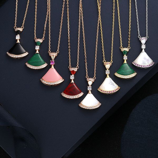 baojia natural fritillaria small skirt original plate buckle diamond fan-shaped black agate necklace pendant female, White
baojia natural fritillaria small skirt original plate buckle diamond fan-shaped black agate necklace pendant female, White