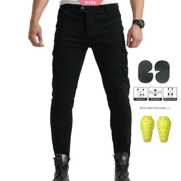 men's jeans motorcycle riding pants multi-pocketsdlim-fit safety protection lining with padding, Blue
men's jeans motorcycle riding pants multi-pocketsdlim-fit safety protection lining with padding, Blue