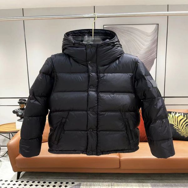 men's down et, winter vt, two coats, novel, Black