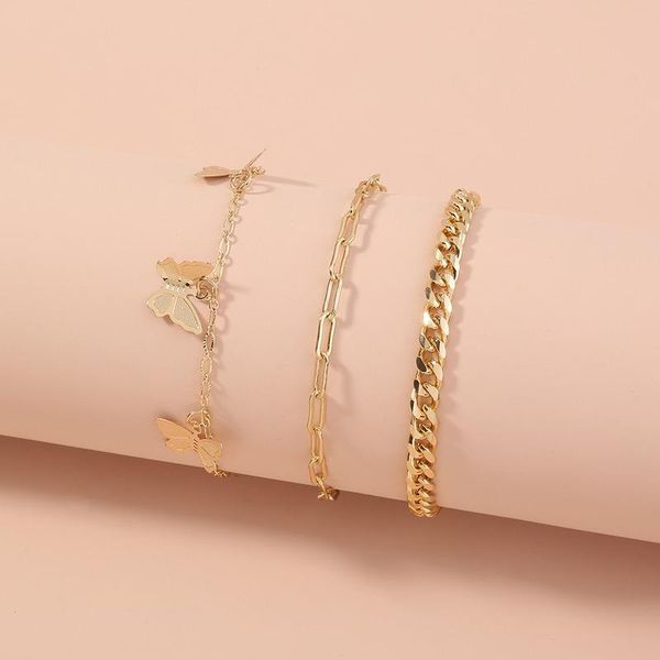 link, chain bohemian butterfly pendant tassel bracelets for women summer cross twist metal geometric infinity jewelry gift, Black
link, chain bohemian butterfly pendant tassel bracelets for women summer cross twist metal geometric infinity jewelry gift, Black