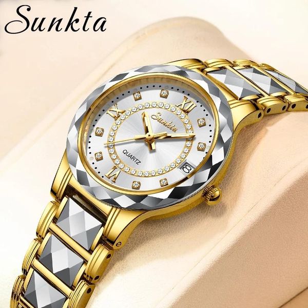 wristwatches sunkta sapphire mirror luxury quartz women watch tungsten steel material waterproof watches ladies clock relogio feminin, Slivery;brown
wristwatches sunkta sapphire mirror luxury quartz women watch tungsten steel material waterproof watches ladies clock relogio feminin, Slivery;brown