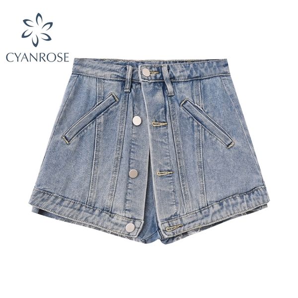 wide leg jeans shorts women summer fashion streetwear vintage high waist loose spliting button female 210515, White;black
wide leg jeans shorts women summer fashion streetwear vintage high waist loose spliting button female 210515, White;black