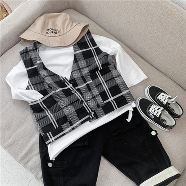 2022 new childrens clothing boys and childrens cotton cloth comfortable plaid vest vest fashion trendy, Blue
2022 new childrens clothing boys and childrens cotton cloth comfortable plaid vest vest fashion trendy, Blue