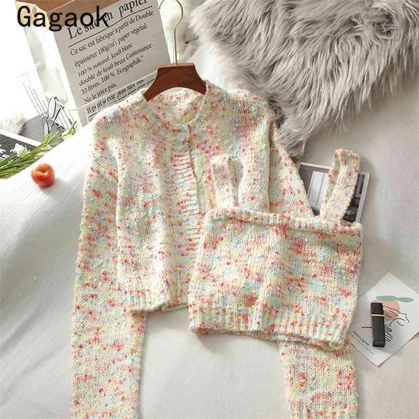 knitted 2 peice sets women spring autumn o-neck office lady color mixing sweet wild outfits camisole + cardigans 210531, White
knitted 2 peice sets women spring autumn o-neck office lady color mixing sweet wild outfits camisole + cardigans 210531, White