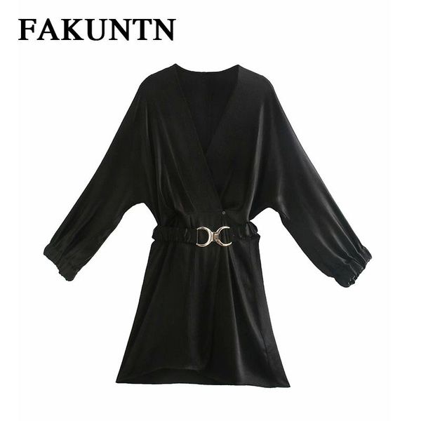 casual dresses autumn winter long sleeve for women fashion v neck black elegant silk satin texture party dress with belt vestidos, Black;gray
casual dresses autumn winter long sleeve for women fashion v neck black elegant silk satin texture party dress with belt vestidos, Black;gray