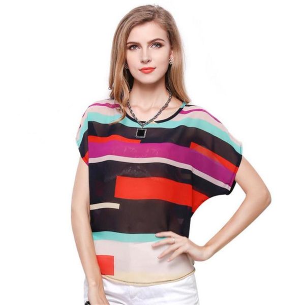 chiffon blouse striped summer plus size women clothing o-neckblouses casual rainbow short sleeves womens shirts women's blouses &, White
chiffon blouse striped summer plus size women clothing o-neckblouses casual rainbow short sleeves womens shirts women's blouses &, White
