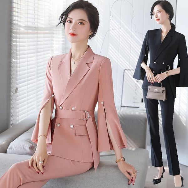 women's tracksuits 2021 women work suit fashion blazer set double-breasted sashes jacket slim pant female jackets lady 2 piece w70039, Gray
women's tracksuits 2021 women work suit fashion blazer set double-breasted sashes jacket slim pant female jackets lady 2 piece w70039, Gray