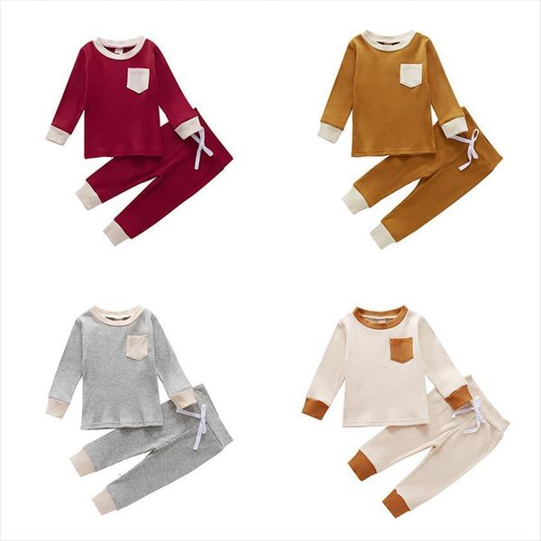 1 4years autumn ribbed clothing baby long sleeves trousers simple color classic round neck closure patchwork, White
1 4years autumn ribbed clothing baby long sleeves trousers simple color classic round neck closure patchwork, White