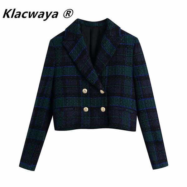 women's suits & blazers klacwaya fashion dark green lattice plaid tweed notched double-breasted fitted casual chic short coats, White;black
women's suits & blazers klacwaya fashion dark green lattice plaid tweed notched double-breasted fitted casual chic short coats, White;black