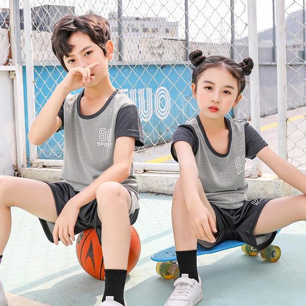 clothing sets children's short-sleeved suit summer boys quick-drying sports girls basketball t-shirt + shorts two-piece sui, White
clothing sets children's short-sleeved suit summer boys quick-drying sports girls basketball t-shirt + shorts two-piece sui, White
