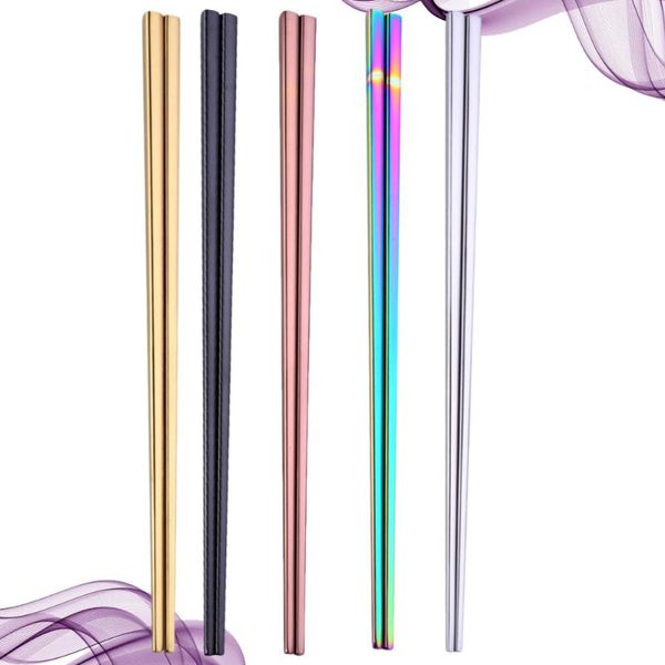 chopsticks 5 pairs 21cm square 304 stainless steel sushi hashi reusable nonslip chopstick (colorful plated + black rose
chopsticks 5 pairs 21cm square 304 stainless steel sushi hashi reusable nonslip chopstick (colorful plated + black rose