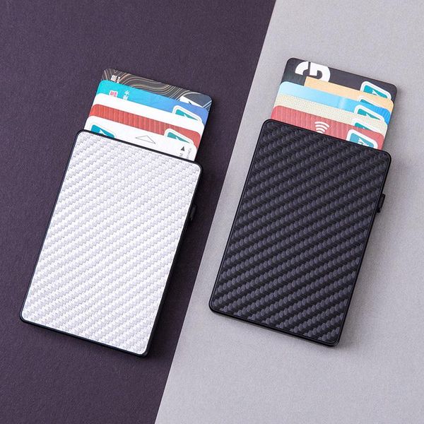 wallets carbon fiber metal case blocking bank card holder safe wallet automatically popped up cover purse thin, Red;black
wallets carbon fiber metal case blocking bank card holder safe wallet automatically popped up cover purse thin, Red;black