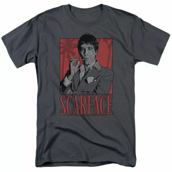 Scarface Tony T Shirt Licensed Gangster Movie Tony Montana Retro Tee Charcoal, White;black
Scarface Tony T Shirt Licensed Gangster Movie Tony Montana Retro Tee Charcoal, White;black