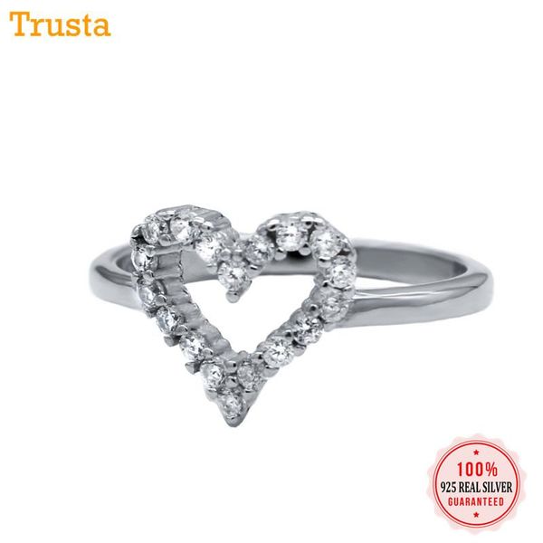 cluster rings trusta authentic 925 sterling silver fashion cute twinkling heart opening finger ring for women fine jewelry ds263, Golden;silver
cluster rings trusta authentic 925 sterling silver fashion cute twinkling heart opening finger ring for women fine jewelry ds263, Golden;silver